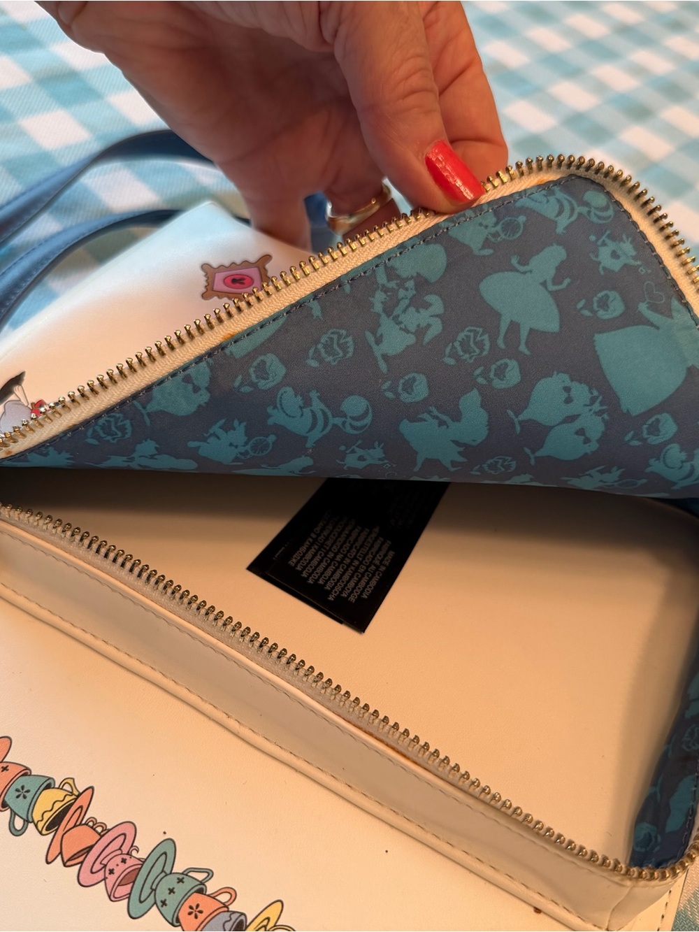 Disney Alice in Wonderland Book Crossbody Bag Purse LoungeFly - Picture 4 of 5